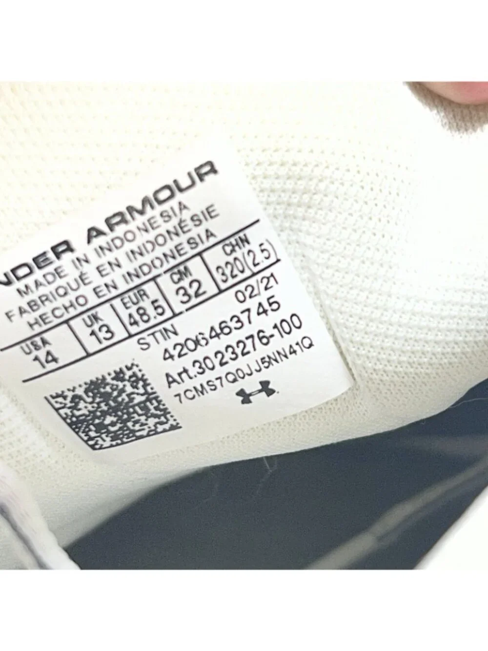 Under Armour Charged Gemini Mens Size 14 White Gray Running Shoes Sneakers